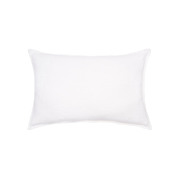 woven white decorative pillow