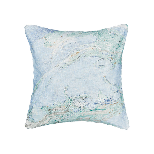 decorative pillow with marble design