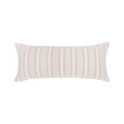natural chenille stripe decorative pillow
