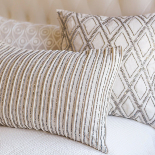 graphite stripe decorative pillow
