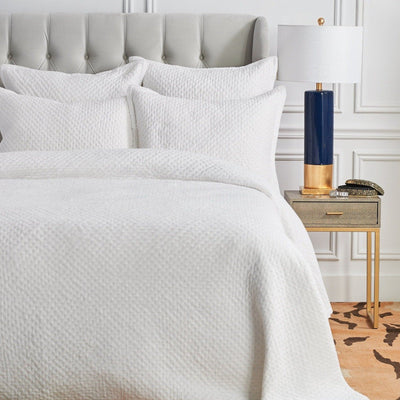 mila coverlet in white